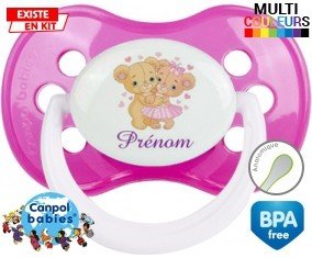 Ourson câlin + prénom: Sucette Anatomique-su7.fr