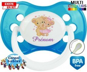 Ourson câlin + prénom: Sucette Anatomique-su7.fr