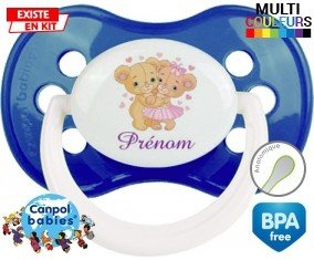 Ourson câlin + prénom: Sucette Anatomique-su7.fr