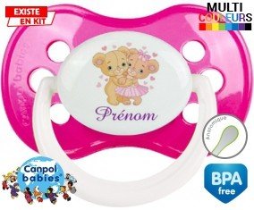 Ourson câlin + prénom: Sucette Anatomique-su7.fr