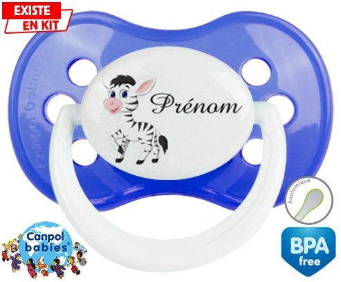 Zèbre style1 + prénom: Sucette Anatomique-su7.fr