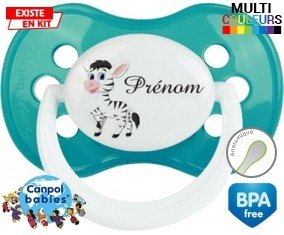 Zèbre style1 + prénom: Sucette Anatomique-su7.fr