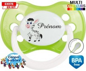 Zèbre style1 + prénom: Sucette Anatomique-su7.fr