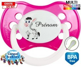 Zèbre style1 + prénom: Sucette Anatomique-su7.fr