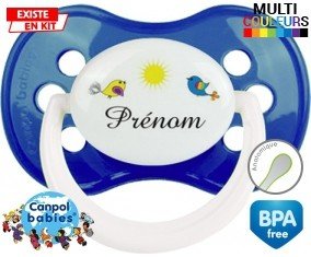 Oiseau et soleil + prénom: Sucette Anatomique-su7.fr