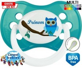 Hibou style1 + prénom: Sucette Anatomique-su7.fr