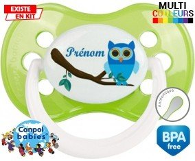 Hibou style1 + prénom: Sucette Anatomique-su7.fr