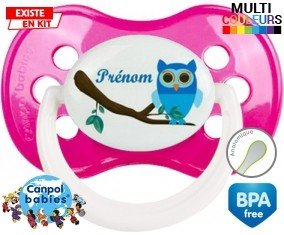 Hibou style1 + prénom: Sucette Anatomique-su7.fr