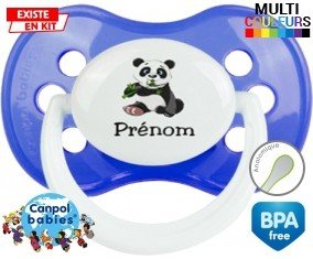 Panda style2 + prénom : Tétine Anatomique personnalisée