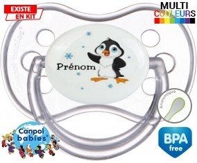 Pingouin + prénom: Sucette Anatomique-su7.fr