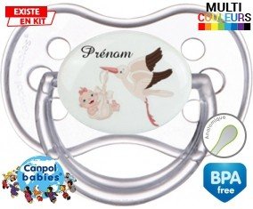 Cigogne (fille) + prénom: Sucette Anatomique-su7.fr