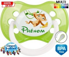 Singe style1 + prénom: Sucette Anatomique-su7.fr