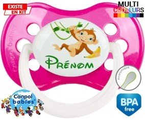 Singe style1 + prénom: Sucette Anatomique-su7.fr