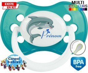 Dauphin + prénom: Sucette Anatomique-su7.fr