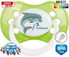 Dauphin + prénom: Sucette Anatomique-su7.fr