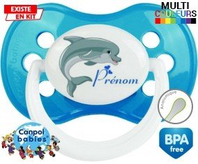 Dauphin + prénom: Sucette Anatomique-su7.fr