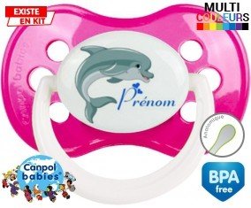 Dauphin + prénom: Sucette Anatomique-su7.fr