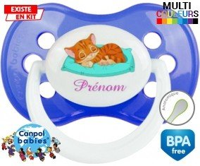 Chat dodo + prénom: Sucette Anatomique-su7.fr