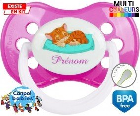 Chat dodo + prénom: Sucette Anatomique-su7.fr