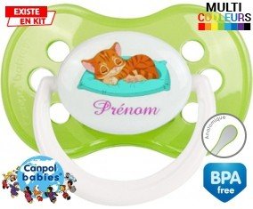 Chat dodo + prénom: Sucette Anatomique-su7.fr
