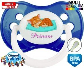 Chat dodo + prénom: Sucette Anatomique-su7.fr