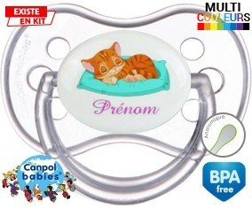 Chat dodo + prénom: Sucette Anatomique-su7.fr