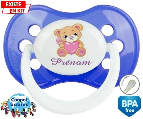 Ourson (fille) + prénom: Sucette Anatomique-su7.fr