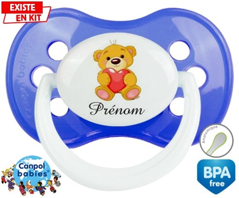 Ourson (garçon) + prénom: Sucette Anatomique-su7.fr