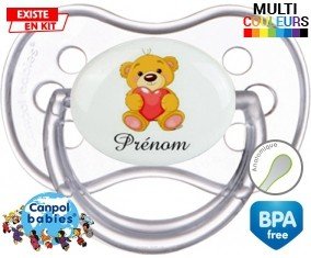 Ourson (garçon) + prénom: Sucette Anatomique-su7.fr