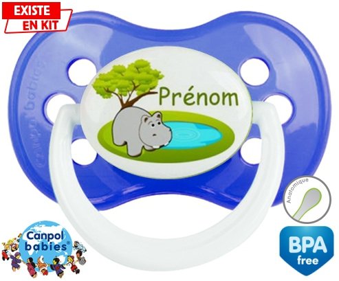 Hypopotame + prénom: Sucette Anatomique-su7.fr