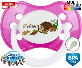 Hérisson + prénom: Sucette Anatomique-su7.fr