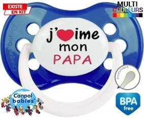 J'aime mon papa style1: Sucette Anatomique-su7.fr