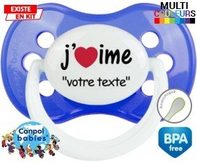 J'aime style2 + prénom: Sucette Anatomique-su7.fr