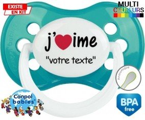 J'aime style2 + prénom: Sucette Anatomique-su7.fr