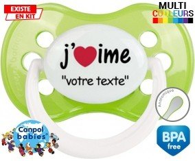 J'aime style2 + prénom: Sucette Anatomique-su7.fr
