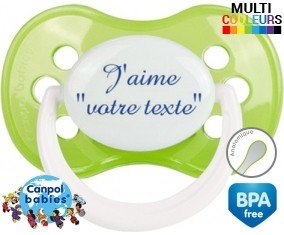 J'aime style3 + prénom: Sucette Anatomique-su7.fr