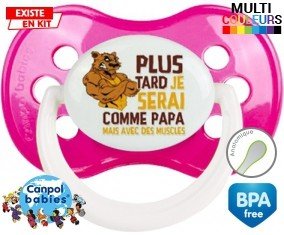 Plus tard je serai comme papa mais avec des muscles style1: Sucette