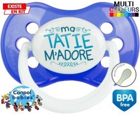 Ma tatie m'adore (garçon) : Sucette Anatomique personnalisée