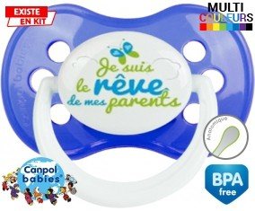 Tetine Je suis le rêve de mes parents style2 embout Anatomique personnalisée