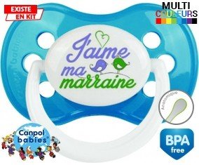 J'aime ma marraine oiseaux: Sucette Anatomique-su7.fr