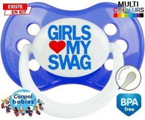 Girls aime my swag : Tétine Anatomique personnalisée