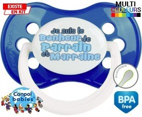 Je suis le bonheur de parrain et marraine style2: Sucette