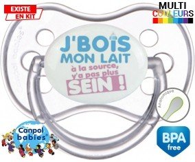 Je bois mon lait à la source style2: Sucette Anatomique-su7.fr