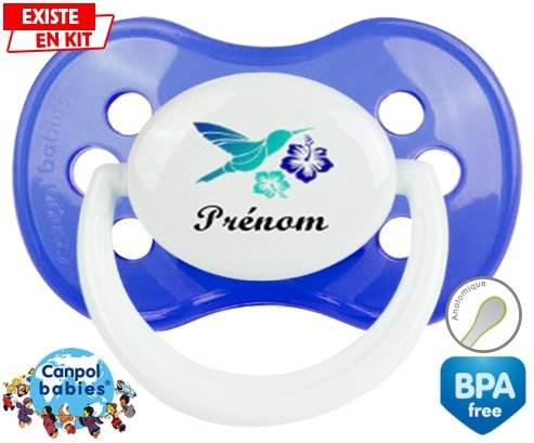 Oiseau et fleur (garçon) + prénom: Sucette Anatomique-su7.fr