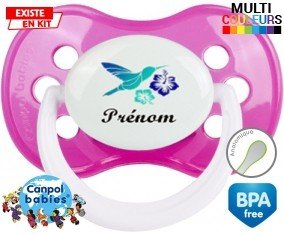 Oiseau et fleur (garçon) + prénom: Sucette Anatomique-su7.fr