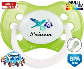 Oiseau et fleur (garçon) + prénom: Sucette Anatomique-su7.fr