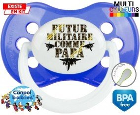 Futur militaire comme papa : Sucette Anatomique personnalisée