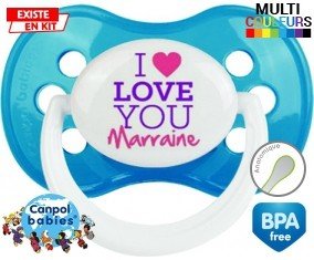 I love you marraine style2: Sucette Anatomique-su7.fr