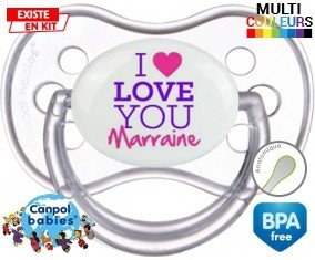 I love you marraine style2: Sucette Anatomique-su7.fr