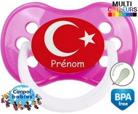 Drapeau turquie + prénom: Sucette Anatomique-su7.fr